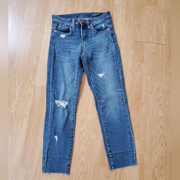 Blank NYC Mid-Rise Skinny Distressed Jeans sz 26x24 - Picture 2 of 12